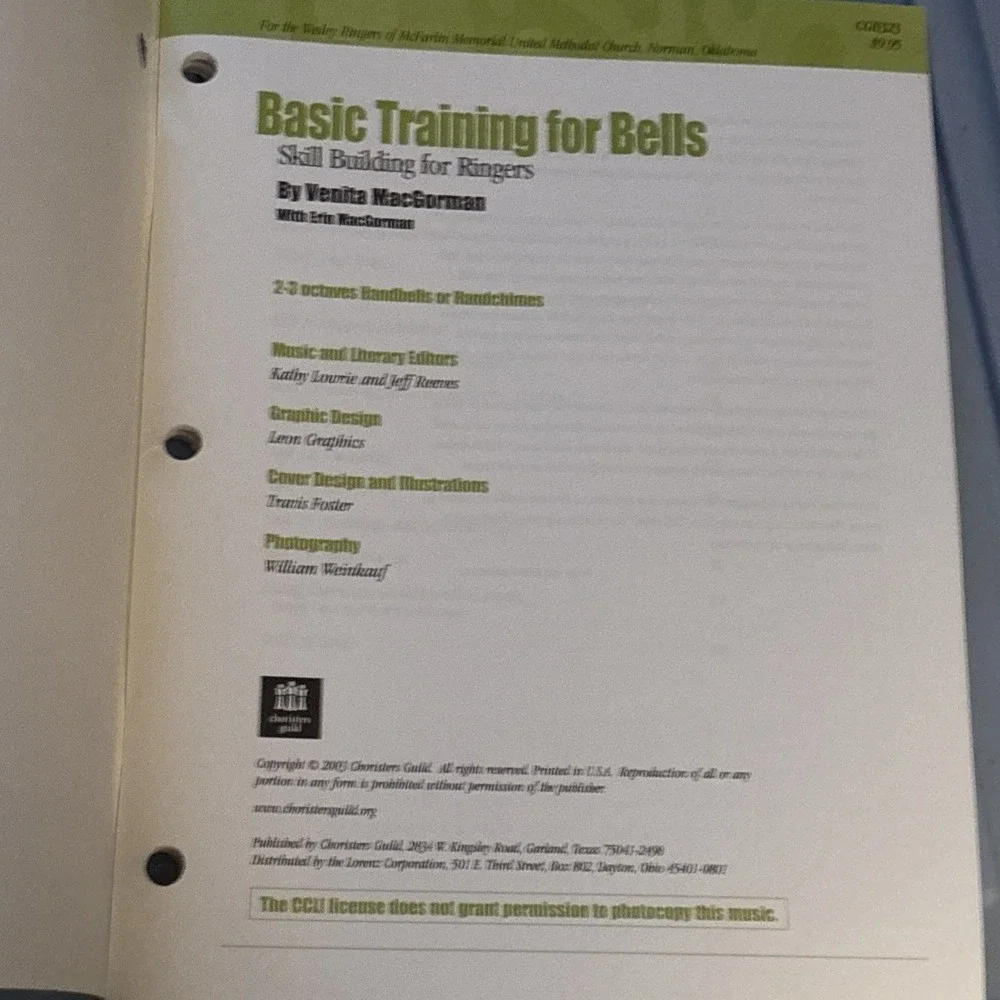 BASIC TRAINING FOR BELLS: SKILL BUILDING FOR RINGERS By Venita Macgorman